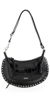 Isabel Marant Oskan Moon Crossbody Bag Black/silver In Multi