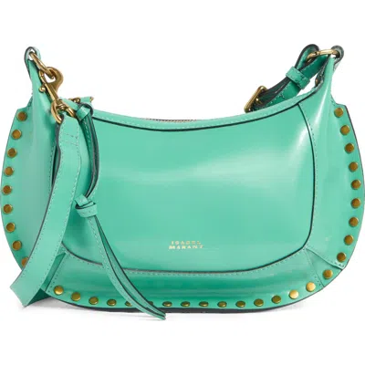 Isabel Marant Oskan Moon Crossbody Bag In Green