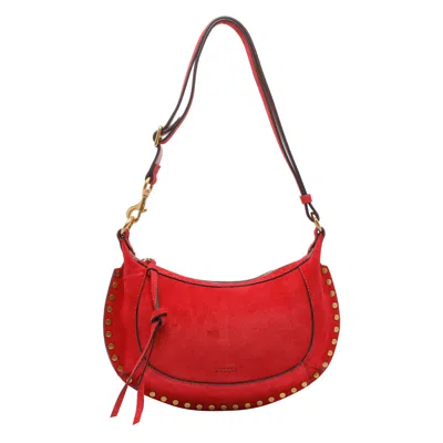 Isabel Marant Oskan Moon Crossbody Bag In Red