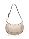 Isabel Marant Oskan Moon Leather Shoulder Bag In Beige
