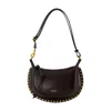 Isabel Marant Oskan Moon Shoulder Bag With Studded Design In Black