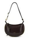 Isabel Marant Oskan Moon Shoulder Bag With Studded Design In Black