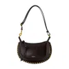Isabel Marant Oskan Moon Shoulder Bag With Studded Design In Brown