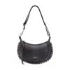 Isabel Marant Women Oskan Moon Leather Shoulder Bag In Black