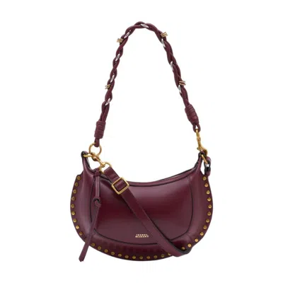 Isabel Marant Oskan Moon Gd Crossbody In Red