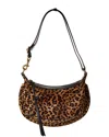 ISABEL MARANT OSKAN MOON HAIRCALF & LEATHER SHOULDER BAG