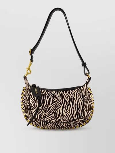 Isabel Marant Oskan Moon Leather Clutch Bag In Brown
