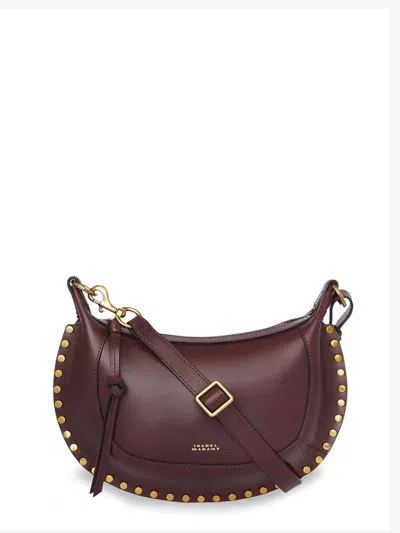 Isabel Marant Women Oskan Moon Leather Crossbody Bag In Red