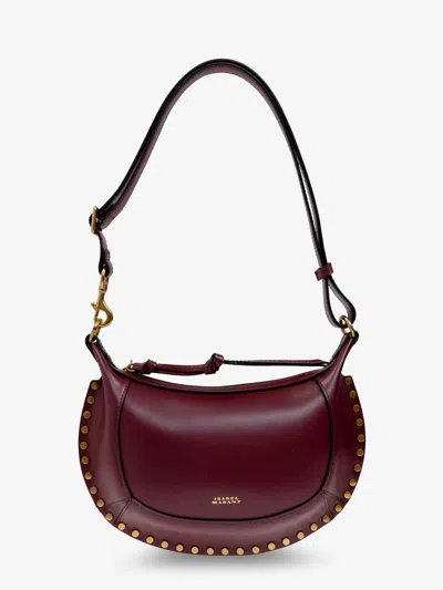 Isabel Marant Oskan Moon Leather Crossbody Bag In Purple
