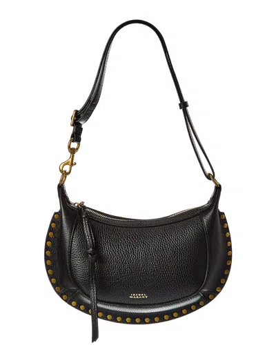 Isabel Marant Oskan Moon Leather Crossbody In Black
