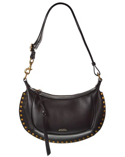 Isabel Marant Oskan Moon Leather Hobo Bag In Black