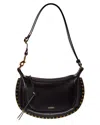 Isabel Marant Oskan Moon Leather Hobo Bag In Black