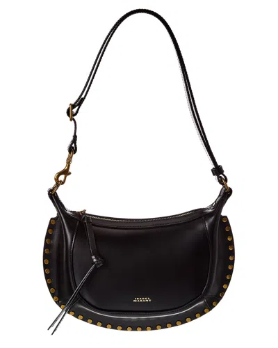 Isabel Marant Oskan Moon Leather Hobo Bag In Black
