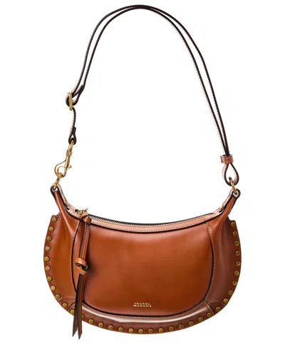 Isabel Marant Oskan Moon Leather Hobo Bag In Brown
