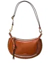 Isabel Marant Oskan Moon Leather Hobo Bag In Brown