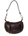 Isabel Marant Oskan Moon Leather Hobo Bag In Brown