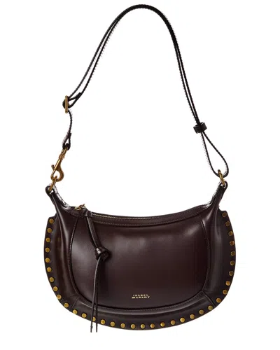 Isabel Marant Oskan Moon Leather Hobo Bag In Brown
