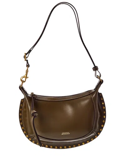 Isabel Marant Oskan Moon Leather Hobo Bag In Brown