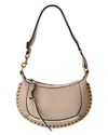 Isabel Marant Oskan Moon Leather Shoulder Bag In Beige