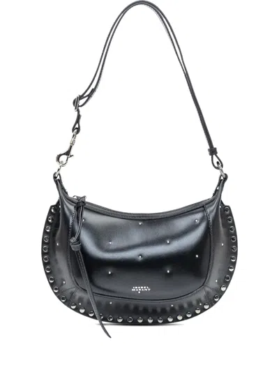 Isabel Marant Oskan Moon Leather Shoulder Bag In Gray