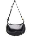 Isabel Marant Oskan Moon Leather Shoulder Bag In Black