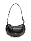 Isabel Marant Oskan Moon Leather Shoulder Bag In Black
