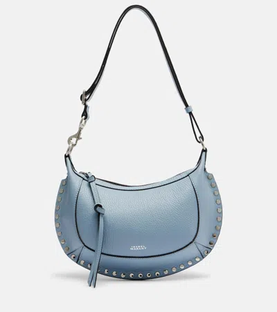 Isabel Marant Oskan Moon Leather Shoulder Bag In Blue
