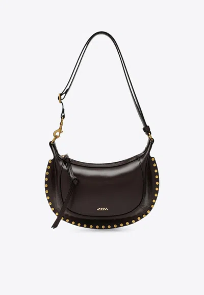 Isabel Marant Oskan Moon Leather Shoulder Bag In Brown