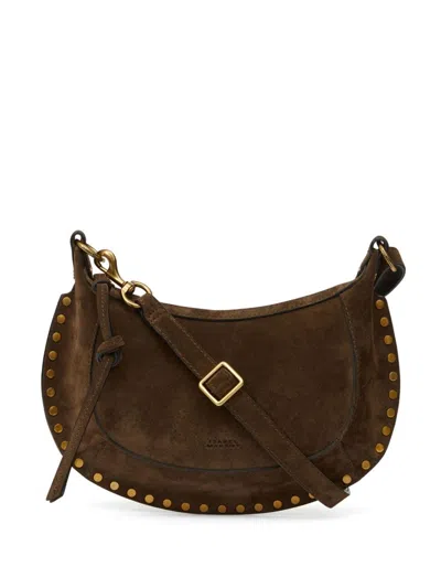 Isabel Marant Oskan Moon Leather Shoulder Bag In Brown