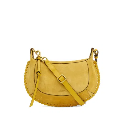 Isabel Marant Oskan Moon Leather Shoulder Bag In Yellow