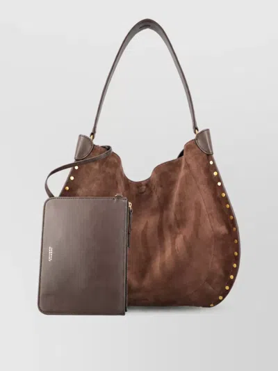 Isabel Marant Oskan Moon Leather Tote Bag In Brown