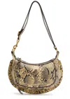 Isabel Marant Oskan Moon Python-effect Leather Shoulder Bag In Sand