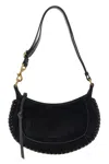 Isabel Marant 'oskan Moon' Black Crossbody Bag With Front Logo Print