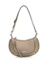 Isabel Marant Oskan Moon Leather Shoulder Bag In 50ta