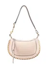 Isabel Marant Oskan Moon Leather Shoulder Bag In Beige