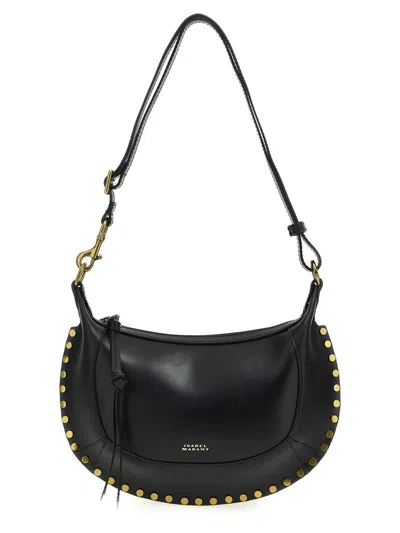 Isabel Marant Oskan Moon Studded Shoulder Bag In Black