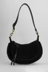 Isabel Marant 'oskan Moon' Black Crossbody Bag With Front Logo Print In Black
