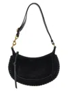 Isabel Marant Shoulder Bag Curved Silhouette Textured Trim In Black