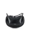 Isabel Marant Oskan Moon Studded Leather Shoulder Bag In Black