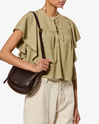 Isabel Marant Oskan Moon Shoulder Bag In Brown