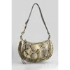 Isabel Marant Oskan Moon Shoulder Bag In Beige Leather In Sand