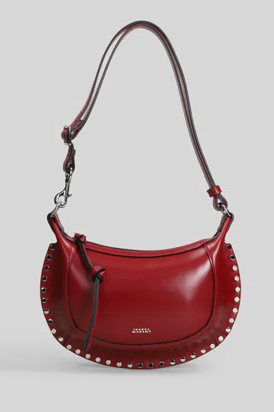 Isabel Marant Oskan Moon Shoulder Bag In Red Leather