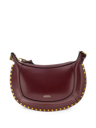 Isabel Marant 오스칸 문 소프트 레더 숄더 백 In Burgundy