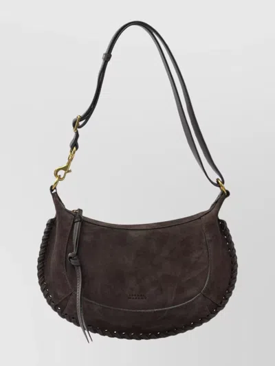 Isabel Marant Oskan Moon Shoulder Bag With Adjustable Strap In Brown