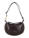 Isabel Marant Oskan Moon Shoulder Bag With Studded Design In Black