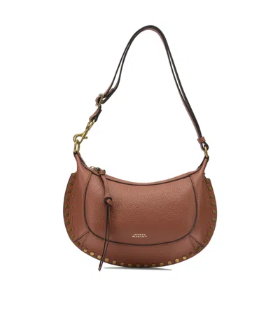 Isabel Marant Okasan Moon Leather Shoulder Bag In Brown