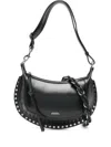Isabel Marant Oskan Moon Studded Shoulder Bag In Black