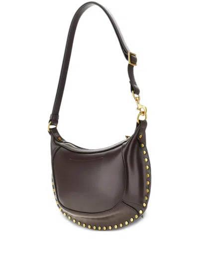 Isabel Marant Oskan Moon Studded Shoulder Bag In Brown