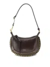 Isabel Marant Oskan Moon Studded Shoulder Bag In Brown