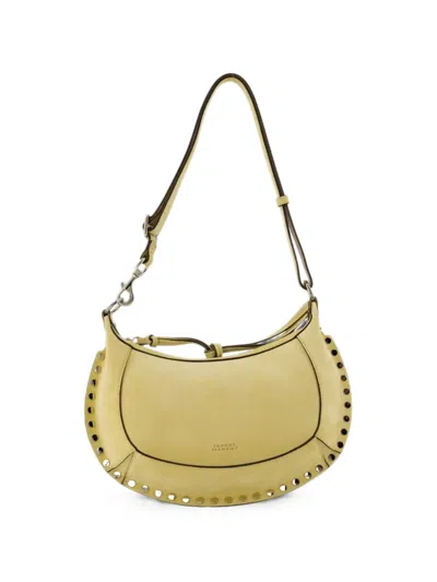 Isabel Marant Oskan Moon Studded Shoulder Bag In Yellow